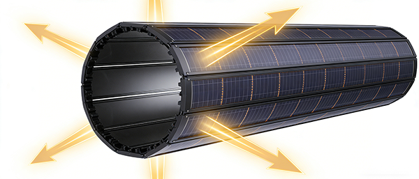 Wind resistant vertical solar light design