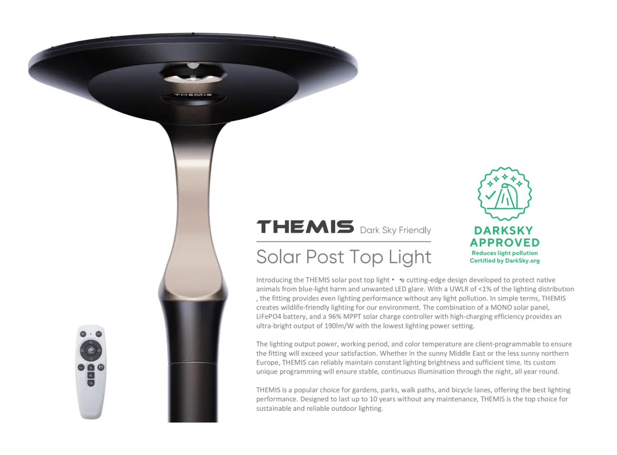 Data sheet for THEMIS Dark Sky Friendly Solar Post Top Light_02