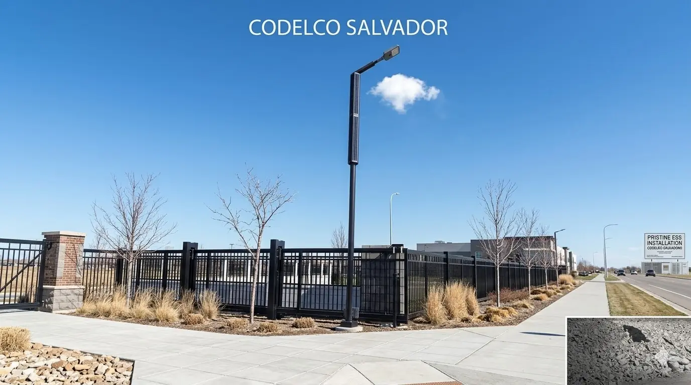 Solar street light installation steps pole foundation and fixture mounting