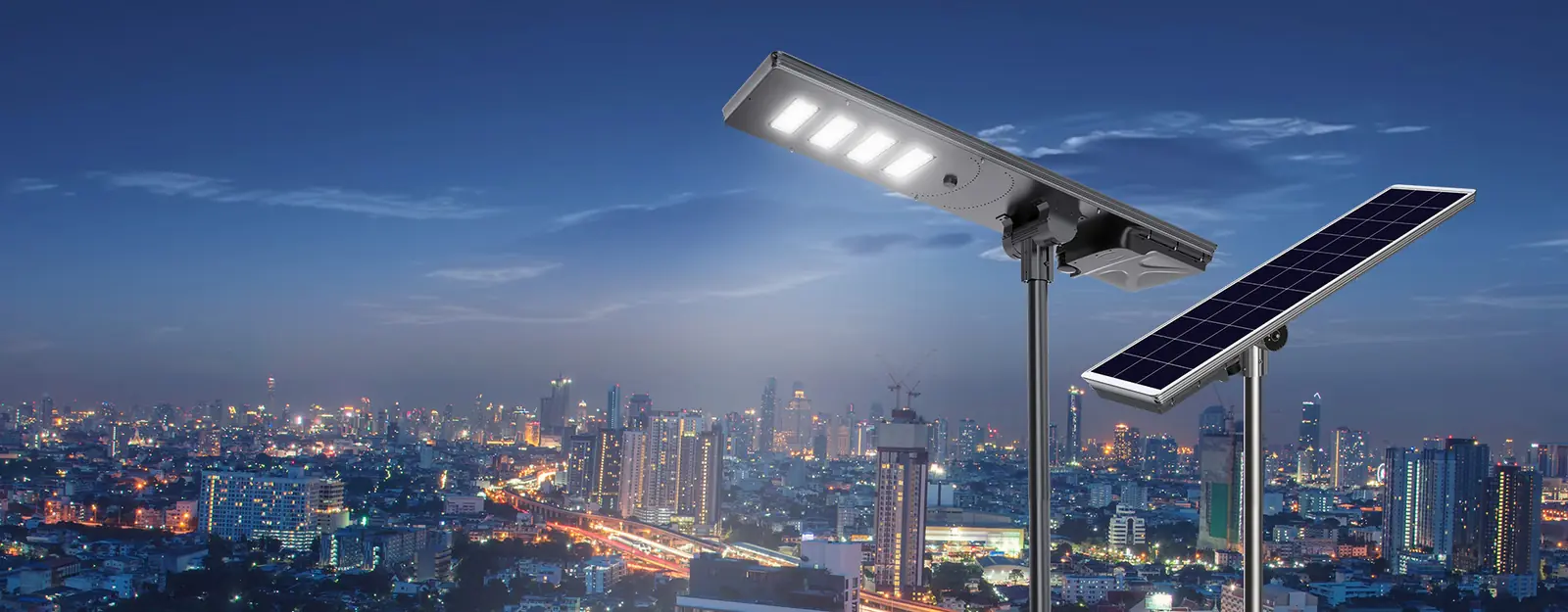 Solar streetlight battery system banner