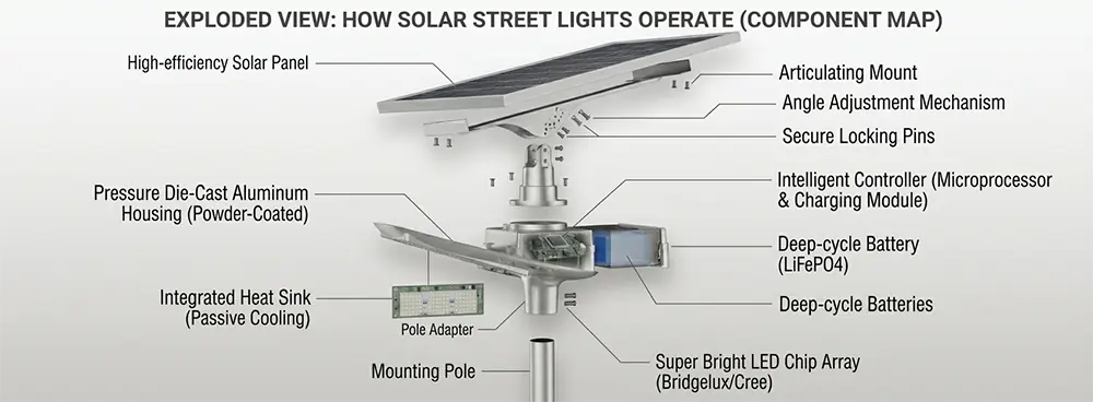 Structural Breakdown of All-in-One Solar Street Light