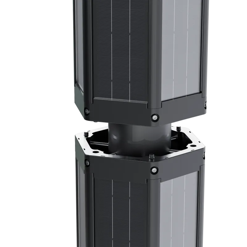 SolarWrap Hexagon CN pole-top module assembled