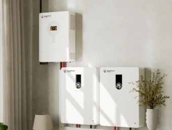 Split phase hybrid inverter residential installation scene