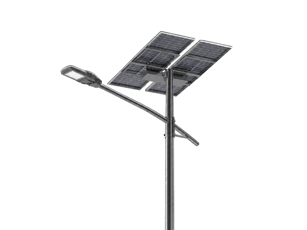 50W Split Solar Street Light - 7M Single Arm