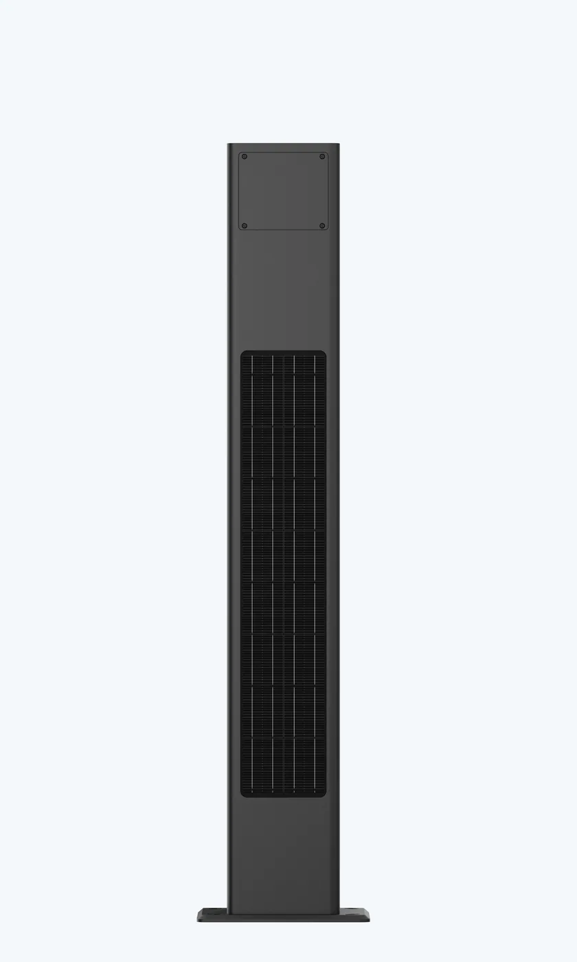 WOODPECKER CUBE-360 All-Around Solar Pathway Light - Rear view