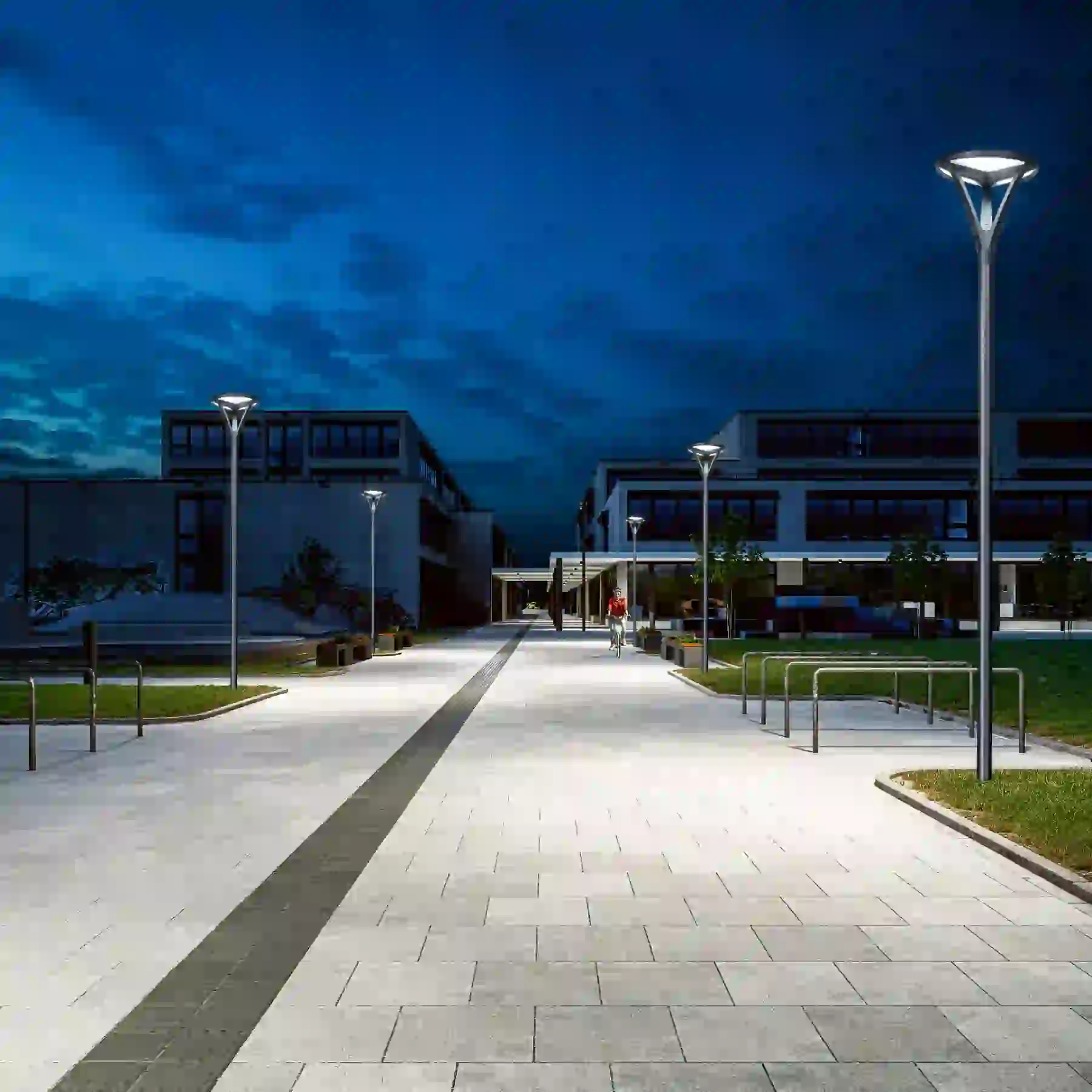TYD-2609 solar lights beside a residential entry