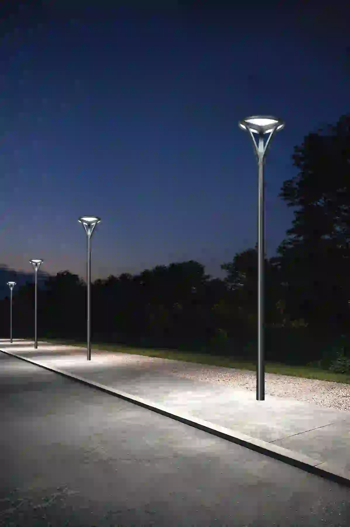 TYD-2609 solar light beside a patio seating area